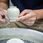 Yuta Segawa working in his studio in London 2019